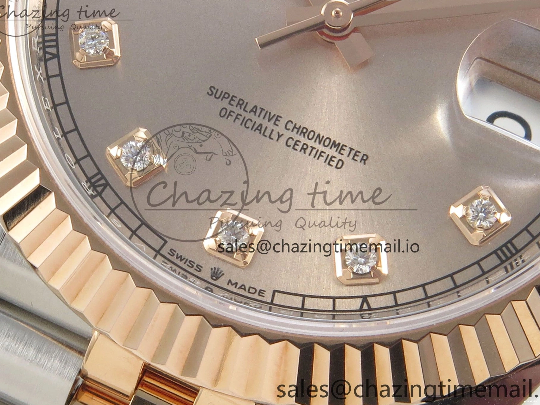 (Weighted) ARF Jubilee RG Best SH3235 SS 126331 Edition 1:1 Dial 41 RG Diaomonds DateJust on Bracelet 0522